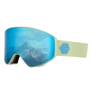 Frameless Snowboard Goggles HD Lens UV400 Anti-Fog Ski Goggles Over Glasses