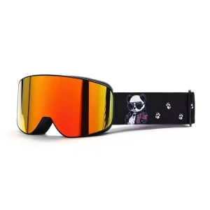 Full Face True Film Double Layer Anti Fog Ski Goggles Windproof Bulletproof Panda Graphic Strap