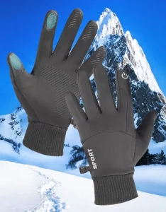 Full-Finger Windproof Waterproof Fleece Gloves for Cycling Motorcycling and Skiing