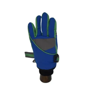 GK001 Recycled Outside Waterproof Inside Fleece Fingerless Leather Mittens Ski Gloves with Needle Detection for Winter