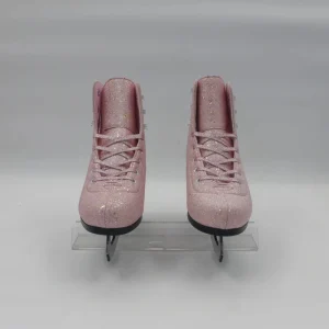 Glitter Leather Figure Skates with Comfort-Fit Material Recreational Ice Skates for Men Women Boys and Girls