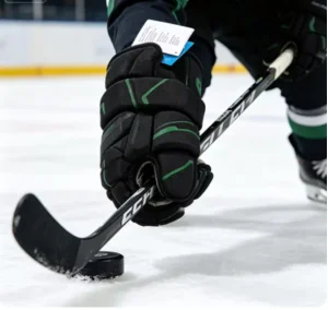 Green Ice Hockey Glove, Sizes 13/14, Stability Grip and Tight Wrap