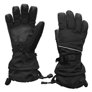 Gymertur SKIB213 Men’s Extreme Cold Winter Ski Gloves Extended Cuff Ultra Thick Waterproof Touchscreen Optional Primaloft for