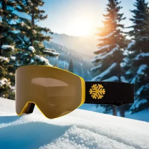 HB-197C Double-Layer Anti-Fog UV400 PC Lens Magnetic Ski Goggles for Men and Women