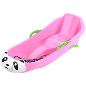 HDPE Snow Sled Racer for 2 Persons with Pull Rope and 2 Handles, Kids