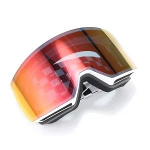 HUBO 47 Fashionable Cylindrical Durable Layer Foam Ski Snowboard Goggles Anti Fog Rimless Frame Adjustable Strap for Winter