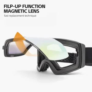 HUBO HB 30 30 Flip Magnetic UV400 PC Lenses Photochromic Ski Snow Sport Eyewear for Women Men Snowboarding Snowmobiling