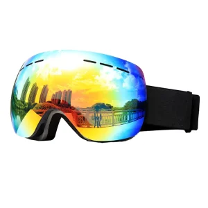 HX021 Anti-Fog Mirrored Polarized UV Protection Semi-Rimless Ski Goggles
