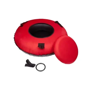 Hard-Bottom Towable Inflatable Snow Tube for Grass, Sand, and Snow