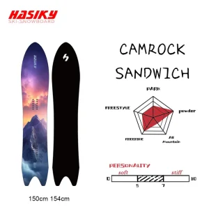 Hasiky Winter Snowboarding Equipment Adult’s Sport Style Wood Powder Snowboards