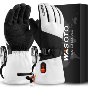 Heated Ski Gloves Split-Finger Waterproof Breathable Lithium Battery 40-60°C Winter Gloves