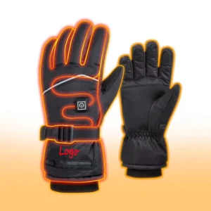 Heated Ski Gloves Waterproof Rechargeable Lithium Battery 3 Heat Settings Touchscreen for Snowboarding Cycling