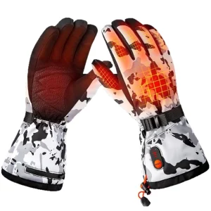 Heated Ski and Snowboarding Gloves Waterproof Touchscreen Compatible with USB and Battery Pack