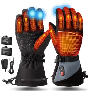 Heated Waterproof Gloves for Men and Women Rechargeable Battery Winter Motorcycle Hunting Cycling Skiing Hiking Camping Gloves