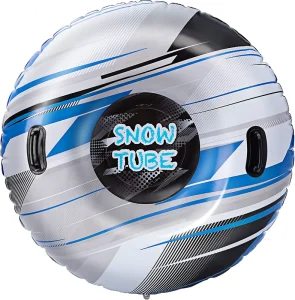 Heavy Duty Inflatable Snow Tube for Kids and Adults with Reinforced Handles and Seat
