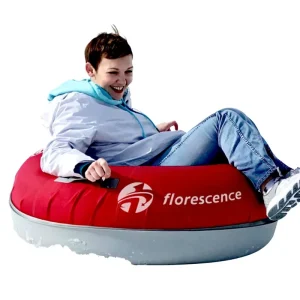 Heavy Duty Inflatable Snow Tube with Hard Plastic Bottom, 44-Inch, 110 cm or 120 cm