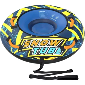 Heavy-Duty Inflatable Snow Tube with Tow Rope