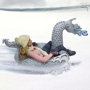 Heavy-Duty Inflatable Snow Tube with Waterproof Carrying Bag and Repair Kit