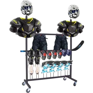 Heavy-Duty Modern Metal Hockey Gear Storage Rack Floor-Standing Dryer for Ice Hockey Equipment