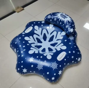 Heavy-Duty PVC Inflatable Snow Tube, 6 mm Thick, Cold Resistant to -30C, with Backrest