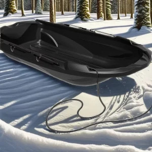 Heavy Duty Polyethylene Utility Sled Toboggan Multi Purpose High Walls Safe and Secure for Garden Logging Job Site