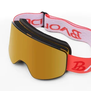 High End Fashionable Sports Ski Goggles Cylindrical Lenses UV Protection Adjustable Strap Non Slip Grip Snowboard Glasses Secure