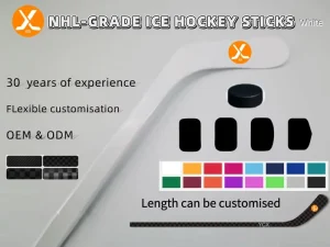 High End XYX Ice Hockey Sticks with Carbon Fiber & PVC PMI Materials Customizable for All Ages 18K Write