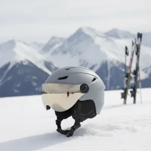High Quality Dual Sport In Mold Ski Helmet with Goggles for Winter and Dirt Sports PC Shell EPS Lined Ski Helmets