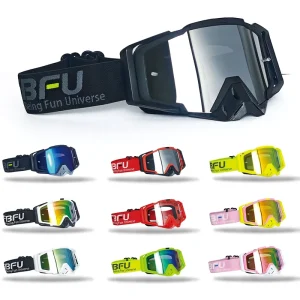 High Quality FBFU Ski Goggles Korean Style UV400 OTG Compatible Replaceable Lenses Women’s Lightweight PC Frame Full Rim Cycling