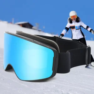 High Quality Hand made PC Super Large Lens TPU Full Frame Ski Goggles