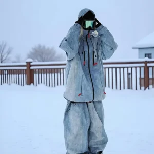 High Quality Heated Warm Windproof Waterproof Ski Suits Snow Pants Baggy Crane Ski Wear Snowboard for Men Women