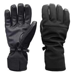 High Quality Polyester PU Waterproof Flame Retardant Insulated Ski Snowboarding Gloves Touchscreen Compatibility Drawstring