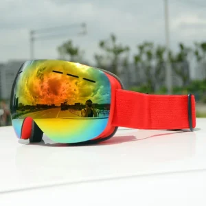 High Quality Ski Goggle Anti fogging PC Lens UV Protection Mirrored Lens Snow Glasses Ski Goggles