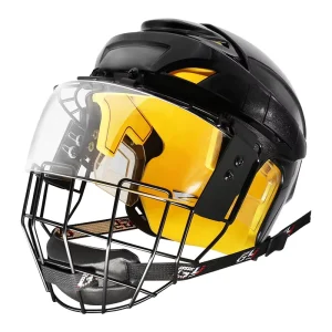 High Quality Two in One Ice Hockey Player Helmet with Dismountable Visor and Cage for Players