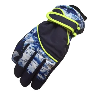 High Visibility Custom Ski Gloves Polyester Waterproof Windproof Insulated Thermal Alpine Cross Country Snowboarding Winter