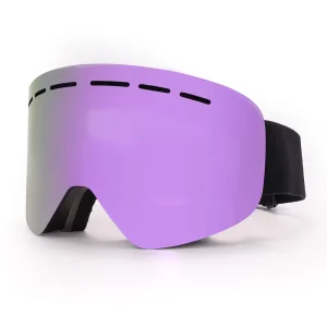 Hubo 197B Custom Ski Goggles with Magnetic Mirrored Lens Polarized Photochromic Anti UV