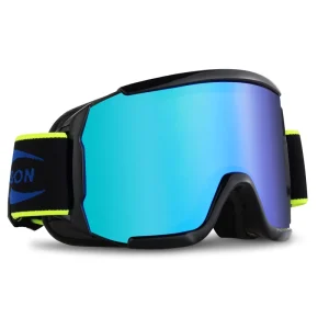Ice Blue Lens Custom Ski Goggles with UV-Proof Black Frame and Bio Material