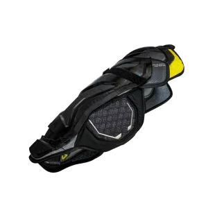 Ice Hockey Shin Guards and Knee Pads Lightweight Black PE/PC/PP Protective Equipment for Adults and Youth Players