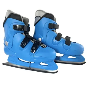 Impact-Resistant Plastic Shell Winter Ice Hockey Skates Stainless Steel Blades Rental Ice Rink Skating Shoes