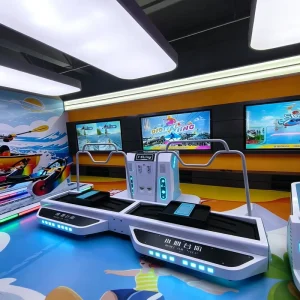 Indoor Playground Skiing Simulator Amusement Park Equipment 1 Year Warranty Multi Language Support Motion Sensing 110 220V Power