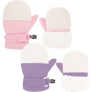 Infant Toddler Winter Waterproof Fleece-Lined Ski Gloves, Boys Girls 0-4 Years, Hook