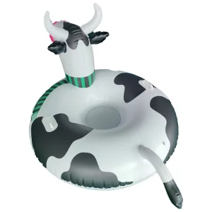 Inflatable Cow Snow Tube Sled for Kids Adults Outdoor Party Toys