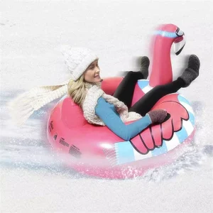 Inflatable Flamingo Snow Tube