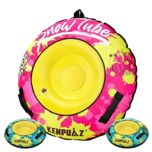 Inflatable Foldable Snow Tube for Kids and Adults Winter Sledding