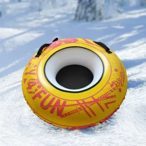 Inflatable Round PVC Doughnut Snow Tube with Hard Bottom and Handle