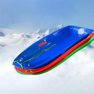 Inflatable Rubber and PE Plastic Snow Tube Sled, 1-2 Riders, Cold-Resistant, with Pull Rope