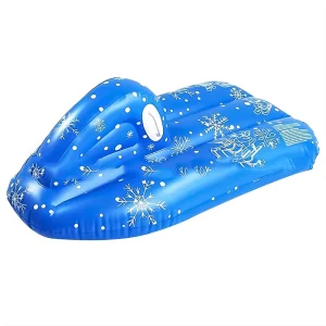 Inflatable Snow Sled Snow Toys Yacht Shape Heavy Duty Inflatable Snow Tube Winter Outdoor Toys for Kids and Adults