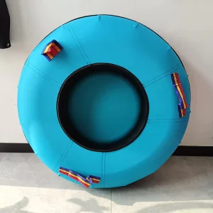 Inflatable Snow Tube Heavy-Duty PVC with Rubber Bottom, Handles, Donut Design for Kids and Adults