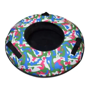Inflatable Snow Tube and Sled with Thick Cold-Resistant Fabric for Outdoor Use