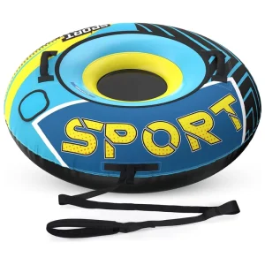 Inflatable Snow Tubes for Sledding Heavy Duty Kids and Adults Thickened Bottom Toboggan Winter Slider Outdoor Fun
